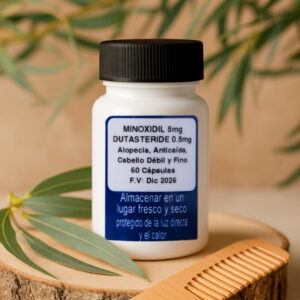 Cápsulas Anti-Alopecia Minoxidil 5mg + Dutasteride 0.5mg